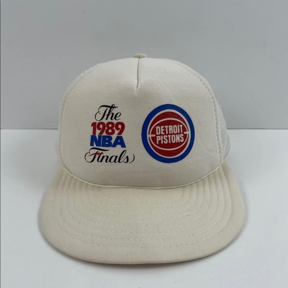 Players Other - Detroit Pistons 1989 NBA Finals Cream Hat